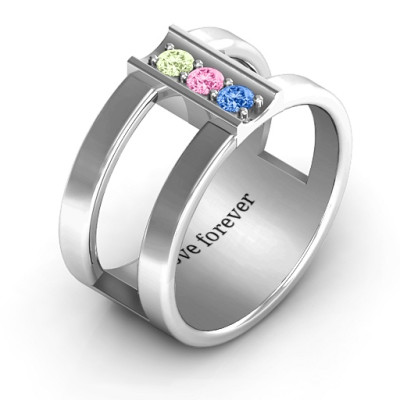 Gorgeous Layered Sterling Silver Love Rings