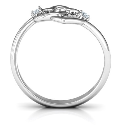 Engagement Ring with Linked Hearts - Perfect for a Special Moment