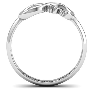 Diamond Infinity Ring Sterling Silver Love Ring