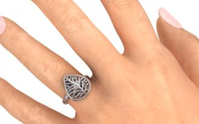 Lilac Leaf Ring: Sterling Silver, Personal Gems & New Beginnings