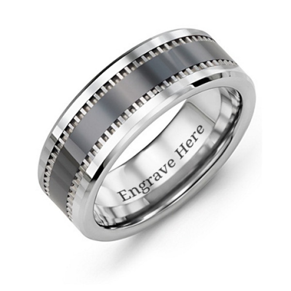 Men's Tungsten Trail-Style Ring