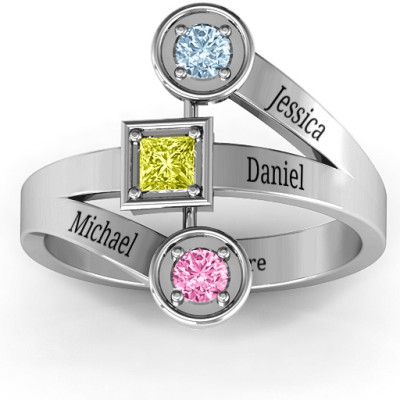 Engagement Style Modern Birthstone Ring