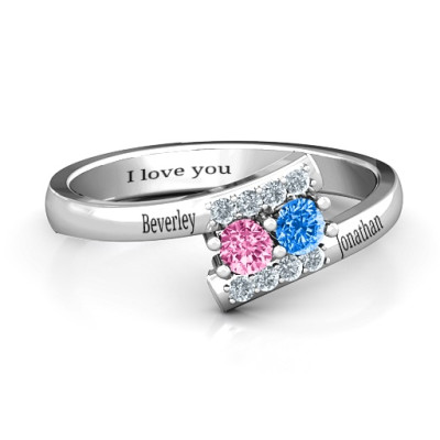 Must Be Love Two Stone Ring  - By The Name Necklace;