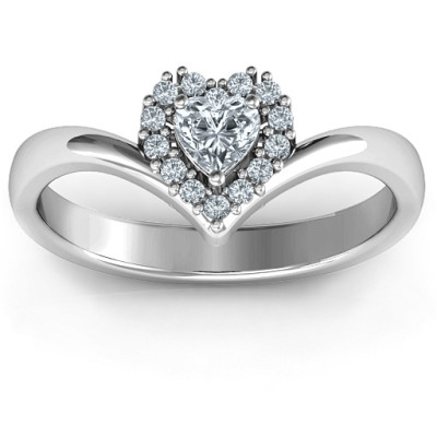 Stunning Sterling Silver Peak of Love Ring