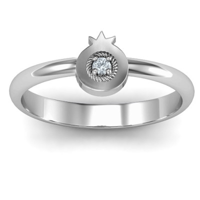 Women's Pomegranate Jewellery Silver Band Ring