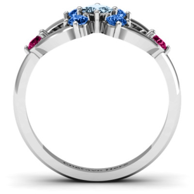 Elegant Princess Cut Diamond Infinity Ring"