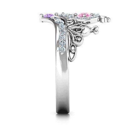 Queen of Heart Diamond Tiara Ring