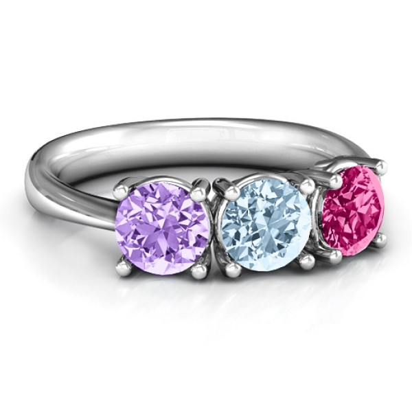 Brilliant Three Stone Ring