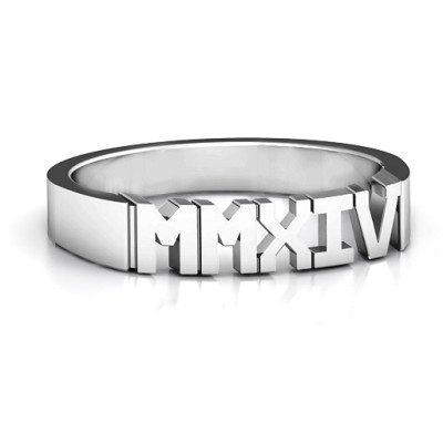 Roman Numeral Unisex Graduation Ring - By The Name Necklace;