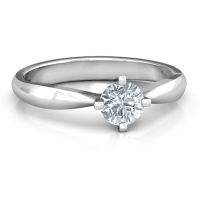 Sandra Solitaire Ring - By The Name Necklace;