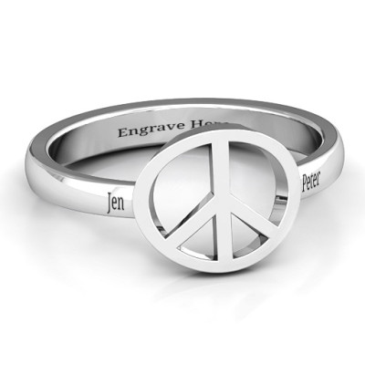 Women's 925 Sterling Silver Shanti Peace Ring