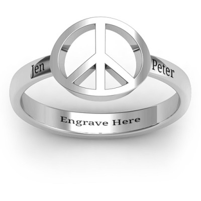 Women's 925 Sterling Silver Shanti Peace Ring