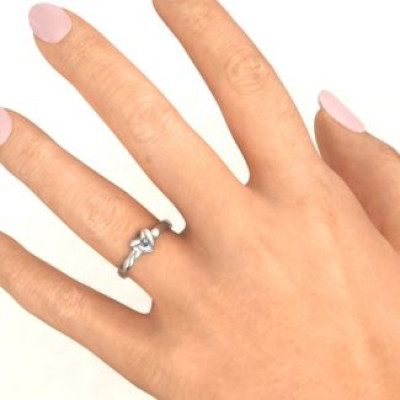 Single Gemstone Heart Ring - Delicate Jewellery Gift