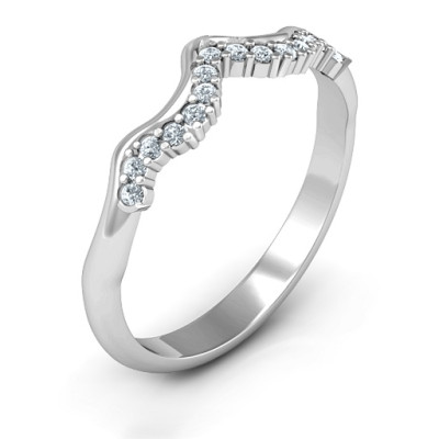 Elegant Solitaire Infinity Shadow Wedding Band Ring
