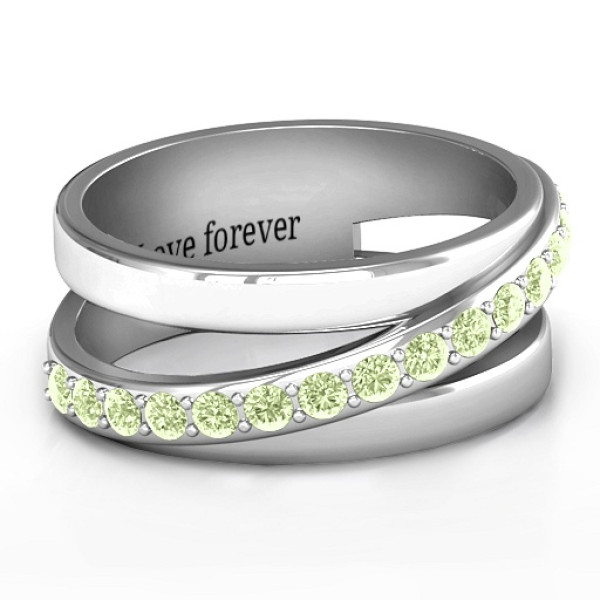 Sparkly Sash Engagement Ring