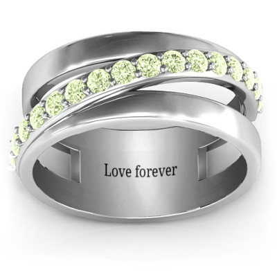 Sparkly Sash Engagement Ring