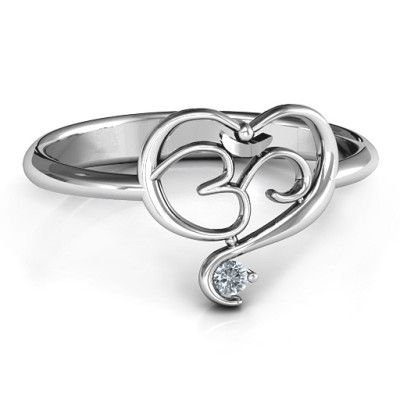 Sterling Silver Om Ring Inspiring Spirituality and Love