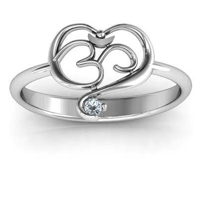 Sterling Silver Om Ring Inspiring Spirituality and Love
