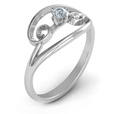 Split Shank Women's Vintage Swirl Engagement Ring