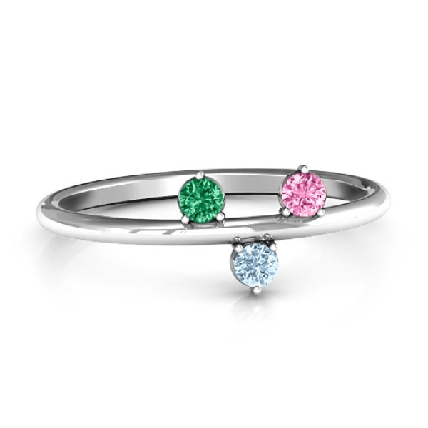 Stackable Ring with 1-5 Sparkling Stones