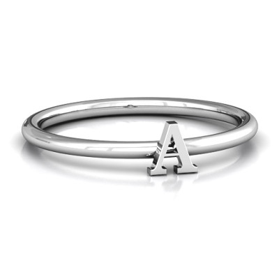 Stackr A-Z Ring - By The Name Necklace;