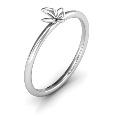 Unique Silver Butterfly Ring - Stackr Jewellery