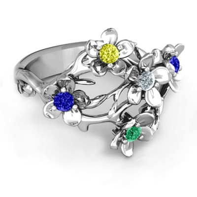 Sterling Silver  Garden Party  Ring - By The Name Necklace;