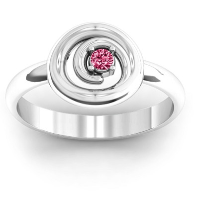 Sterling Silver  Swirling Desire  Ring - By The Name Necklace;