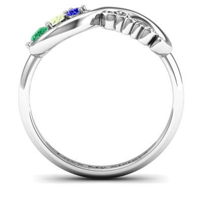 Sterling Silver 2-4 Stone Sisters Eternity Ring