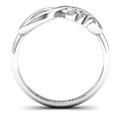 Sterling Silver Friendship Infinity Ring for Best Friends