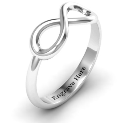 Sterling Silver Classic Ring with Infinity Design