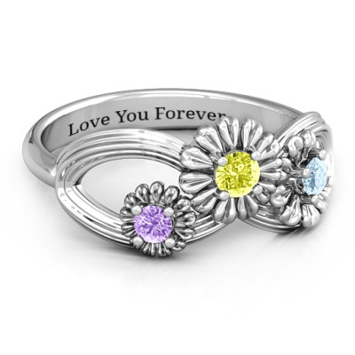Sterling Silver Endless Spring Infinity Ring - By The Name Necklace;