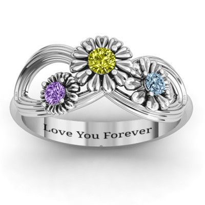 Sterling Silver Infinity 'Endless Spring' Ring