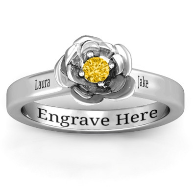 Sterling Silver Rose Flower Ring