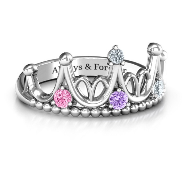 Sterling Silver Tiara Ring for Dreamy Looks