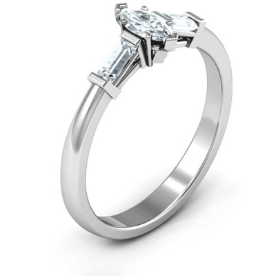 Sterling Silver Marquise Cut Ring for Love and Romance"