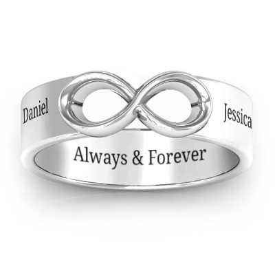 Men's Sterling Silver Infinity Symbol Expression Band
