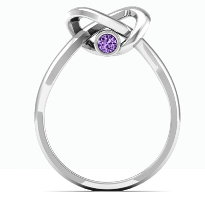 Sterling Silver Infinity Heart Modern Ring