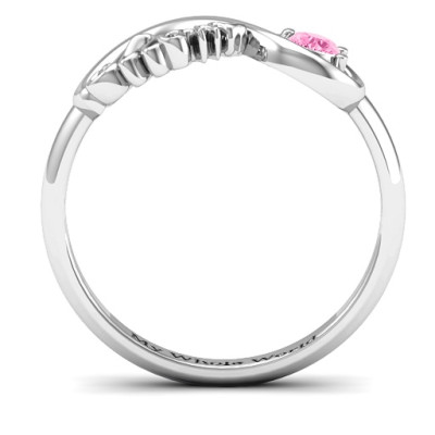 Sterling Silver Mom Infinity Symbol Bond Ring