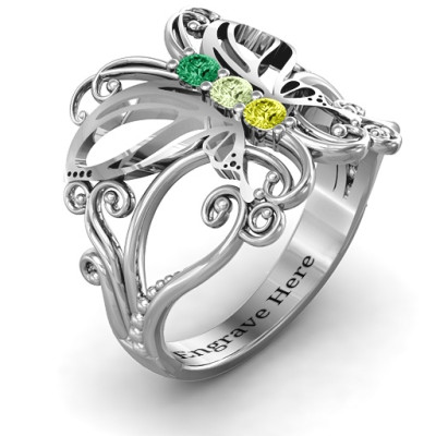 Precious Sterling Silver Butterfly Ring