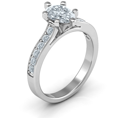 Sterling Silver Love Ring with Gleaming Shine