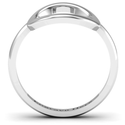 Sterling Silver Simple Circle Pendant Ring - Karma Jewellery