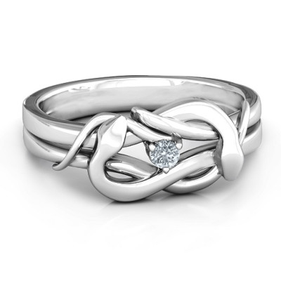 Sterling Silver Snake Knot Ring for Fans of Snake-Themed Jewellery