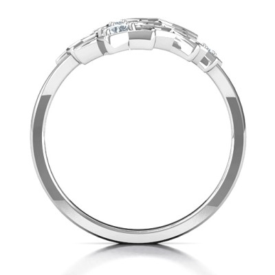 Sterling Silver Constellation Ring with Sparkles