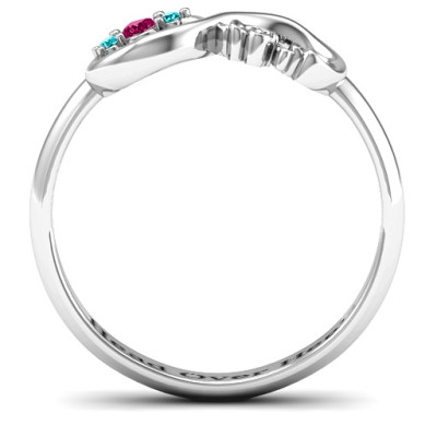 Sterling Silver Glittery Love Endless Ring