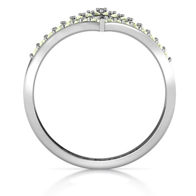 Women's Silver Jewellery Symmetrical Sparkle Ring