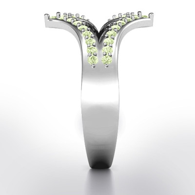 Women's Silver Jewellery Symmetrical Sparkle Ring