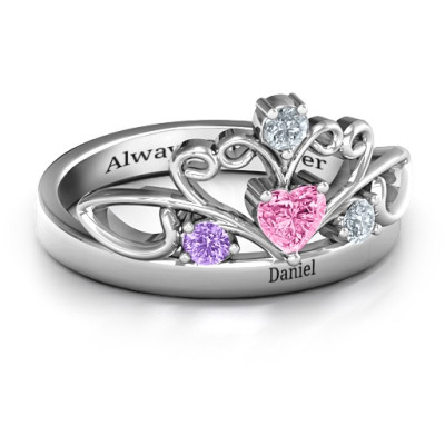 Tale Of True Love Tiara ring - By The Name Necklace;