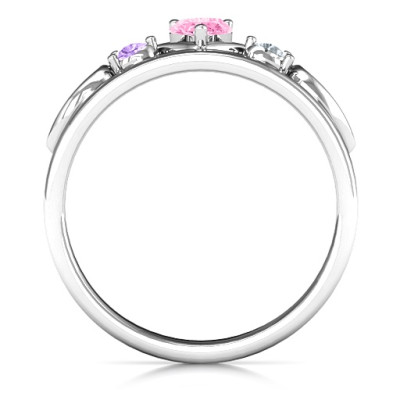 Sparkling Sterling Silver Tale of True Love Tiara Ring