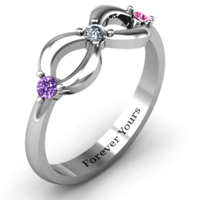 3 Stone Infinity Engagement Ring